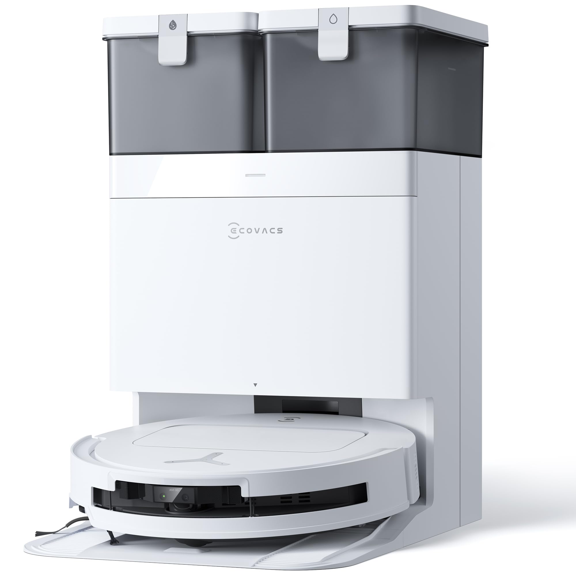 ECOVACS DEEBOT T50 PRO Omni Gen2 Saugroboter mit Wischfunktion, Ausfahrende Seitenbürste und Wischmopp, 21.000 Pa, Auto Zugabe von Reinigungslösung, Moppwäsche mit 75°C heißem Wasser, Ultradünn 81 mm