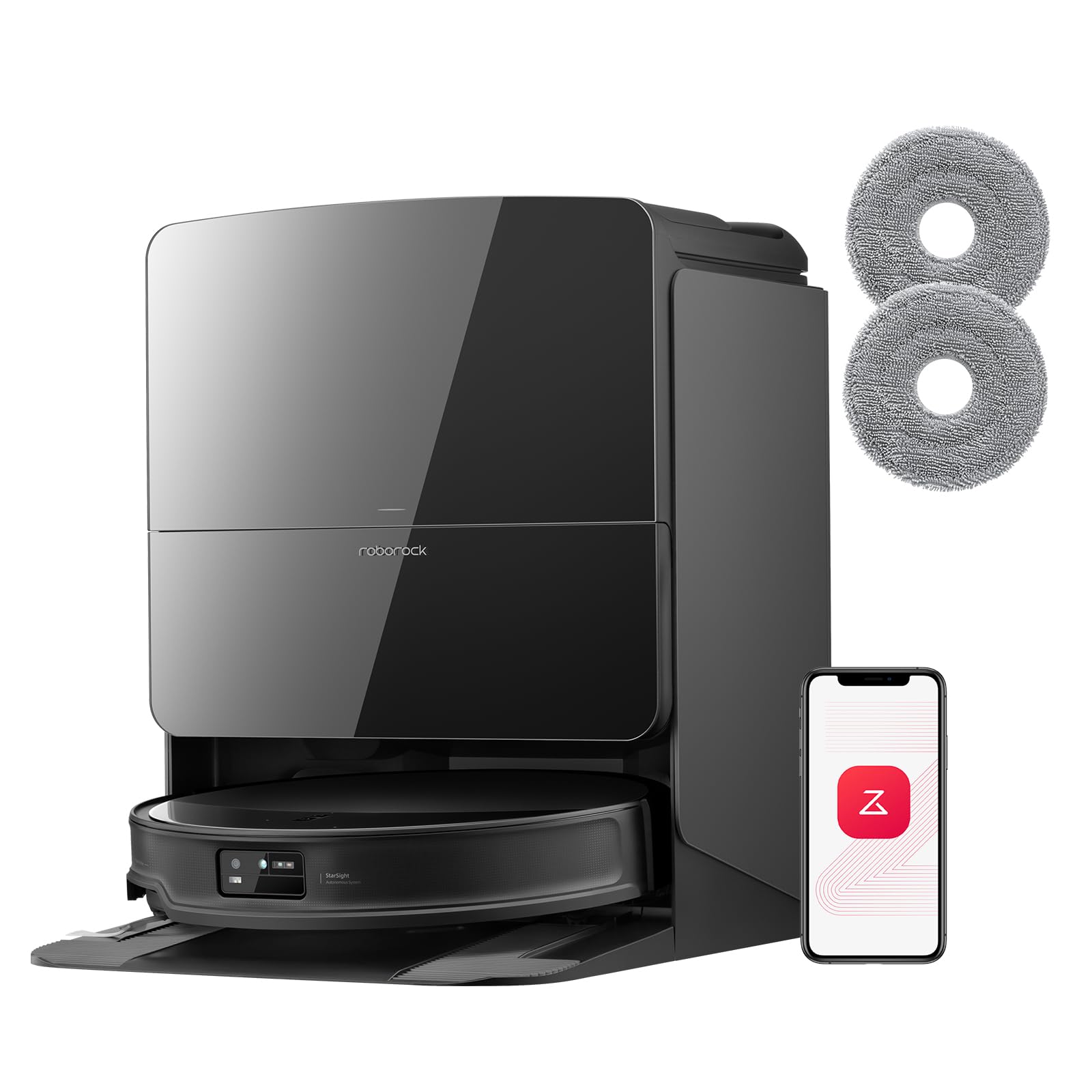 roborock Saros 10R Saugroboter mit Wischfunktion&angebbarem Wischmopp, 22,000 Pa, 7,98cm Ultra-Slim Design, StarSight System 2.0, Zero-Tangle System