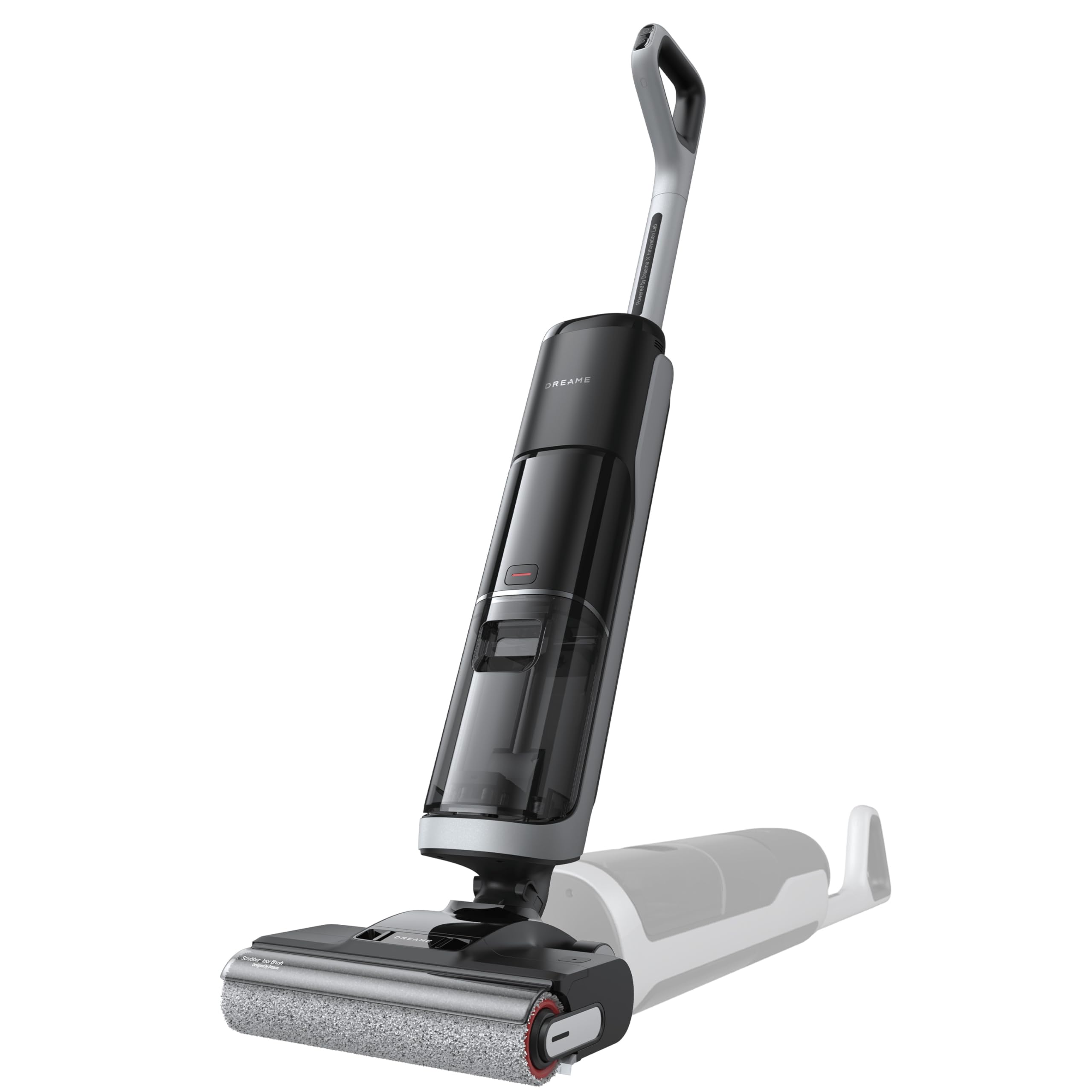DREAME H14 Dual Nass-Trockensauger 5-in-1, clevere Dosierung, flaches Design, 60 °C Bürstenreinigung, 5 Min.Trocknung bei 60 °C, GlideWheel, 18.000Pa Saugkraft, Schaber zur Entwirrung, LED-Bürstenkopf