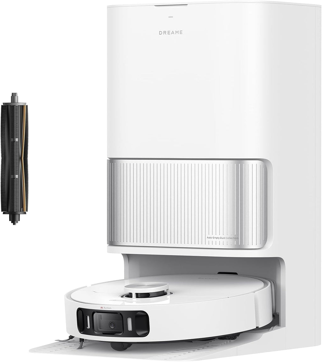 dreame L40 Ultra AE Saugroboter mit Wischfunktion, 19.000 Pa Saugkraft, viele Bürsten und EIN Flexibler Wischmopp, nassen und trockenen Schmutz,Das All-in-1-Dock entleert Staub