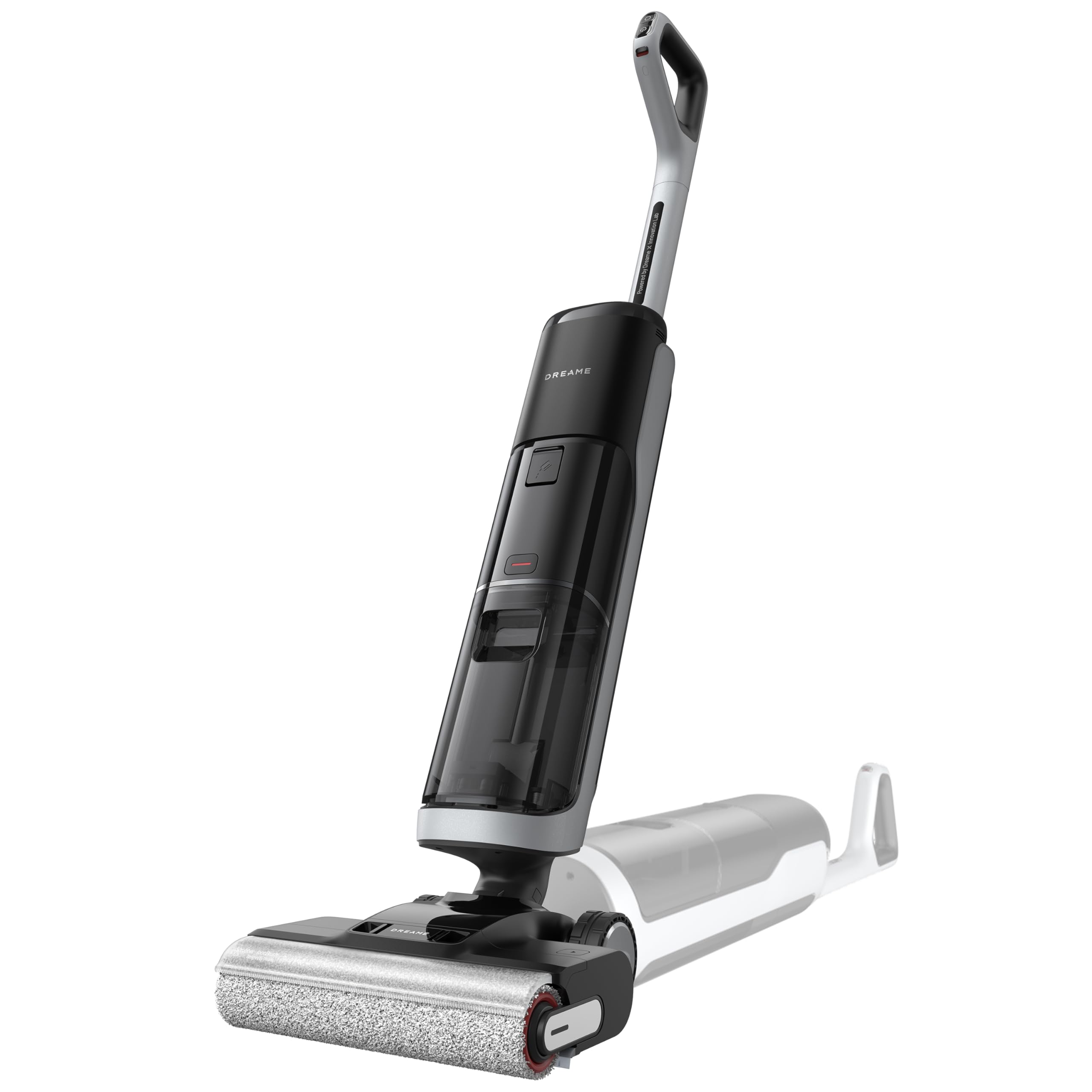 DREAME H14 Dual Nass-Trockensauger 5-in-1, clevere Dosierung, flaches Design, 60 °C Bürstenreinigung, 5 Min.Trocknung bei 60 °C, GlideWheel, 18.000Pa Saugkraft, Schaber zur Entwirrung, LED-Bürstenkopf
