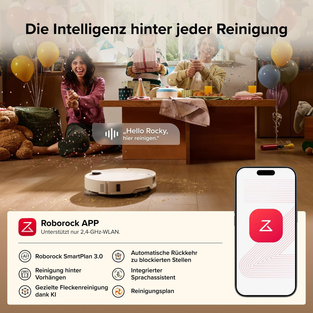 roborock Qrevo Edge 2 Saugroboter mit Wischfunktion&Hebarem Wischmopp, 25.000 Pa, Anti-Tangle, ultraflach 7,98 cm, 80 °C Heißwasser-Moppwäsche, FlexiArm-Technologie, AI-Hinderniserkennung(Weiß)