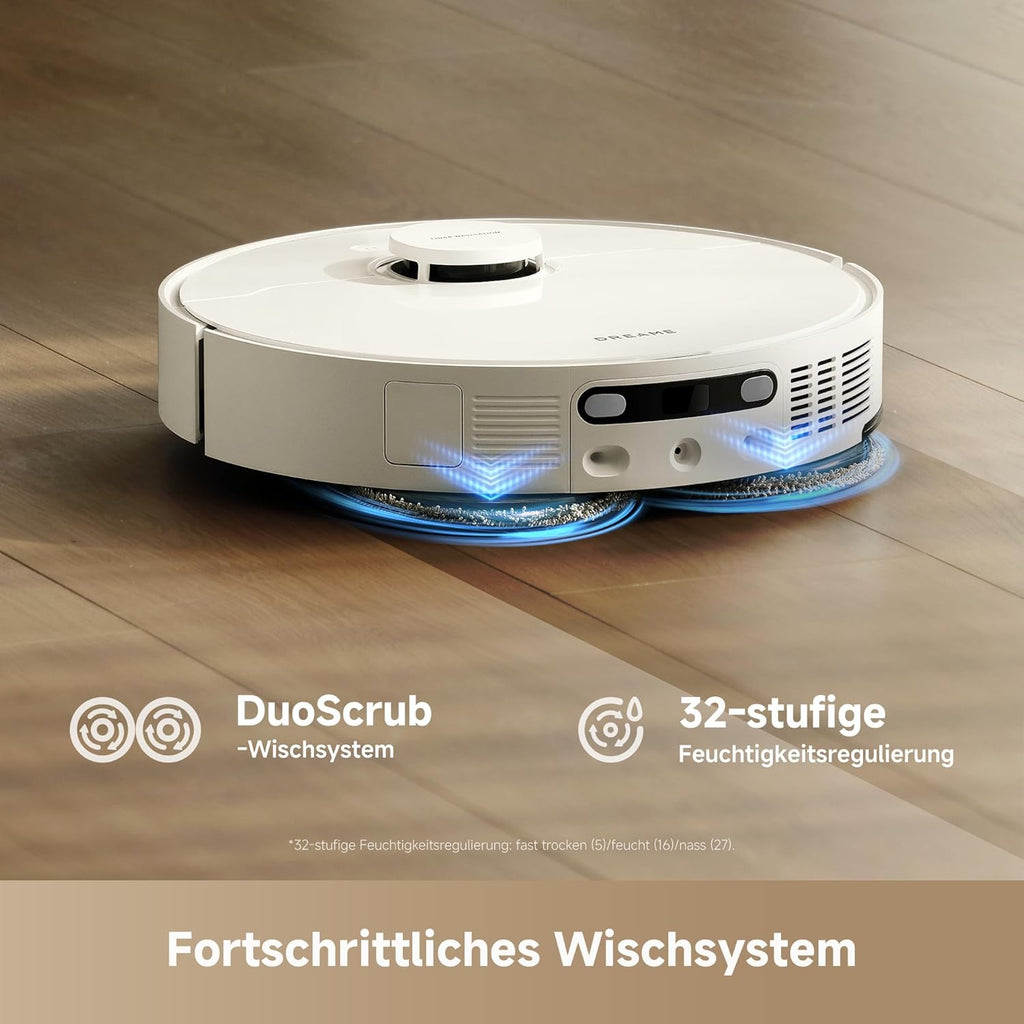DREAME L10s Ultra Gen 3 Kit Saugroboter mit Wischfunktion mit einer Saugkraft von 25.000 Pa, Seitenbürste und Mopp ausfahrbar, selbstreinigende All-in-One-Dockingstation, Steuerung per App und Sprache