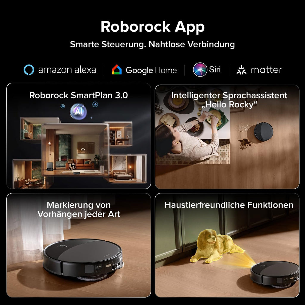 roborock Saros 20 Saugroboter mit Wischfunktion&angebbarem Wischmopp, AdaptiLift Chassis 3.0, 36.000 Pa Saugkraft, Autonomes StarSight System 2.0, DirTect-Technologie, Brandneues RockDock