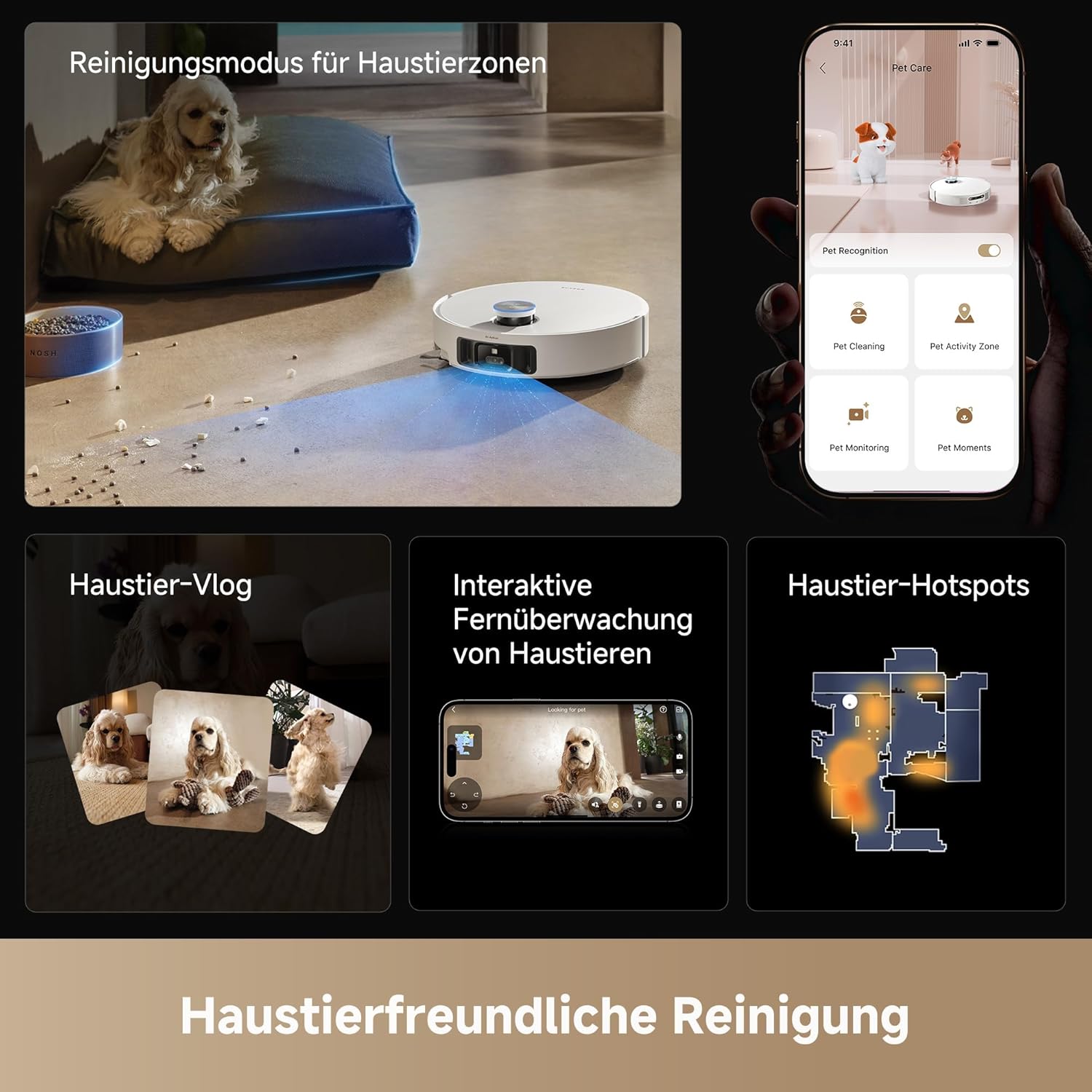 dreame Matrix10 Ultra Saugroboter mit Wischfunktion, Mopp-Wechsel/Selbstreinigung, 30.000Pa, Autom. Entleerung/Nachfüllung,8 cm Hindernisfreiheit, Sprachsteuerung, kein Verheddern