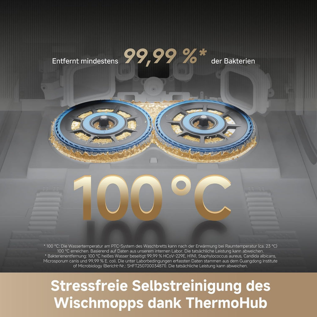 dreame Matrix10 Ultra Saugroboter mit Wischfunktion, Mopp-Wechsel/Selbstreinigung, 30.000Pa, Autom. Entleerung/Nachfüllung,8 cm Hindernisfreiheit, Sprachsteuerung, kein Verheddern