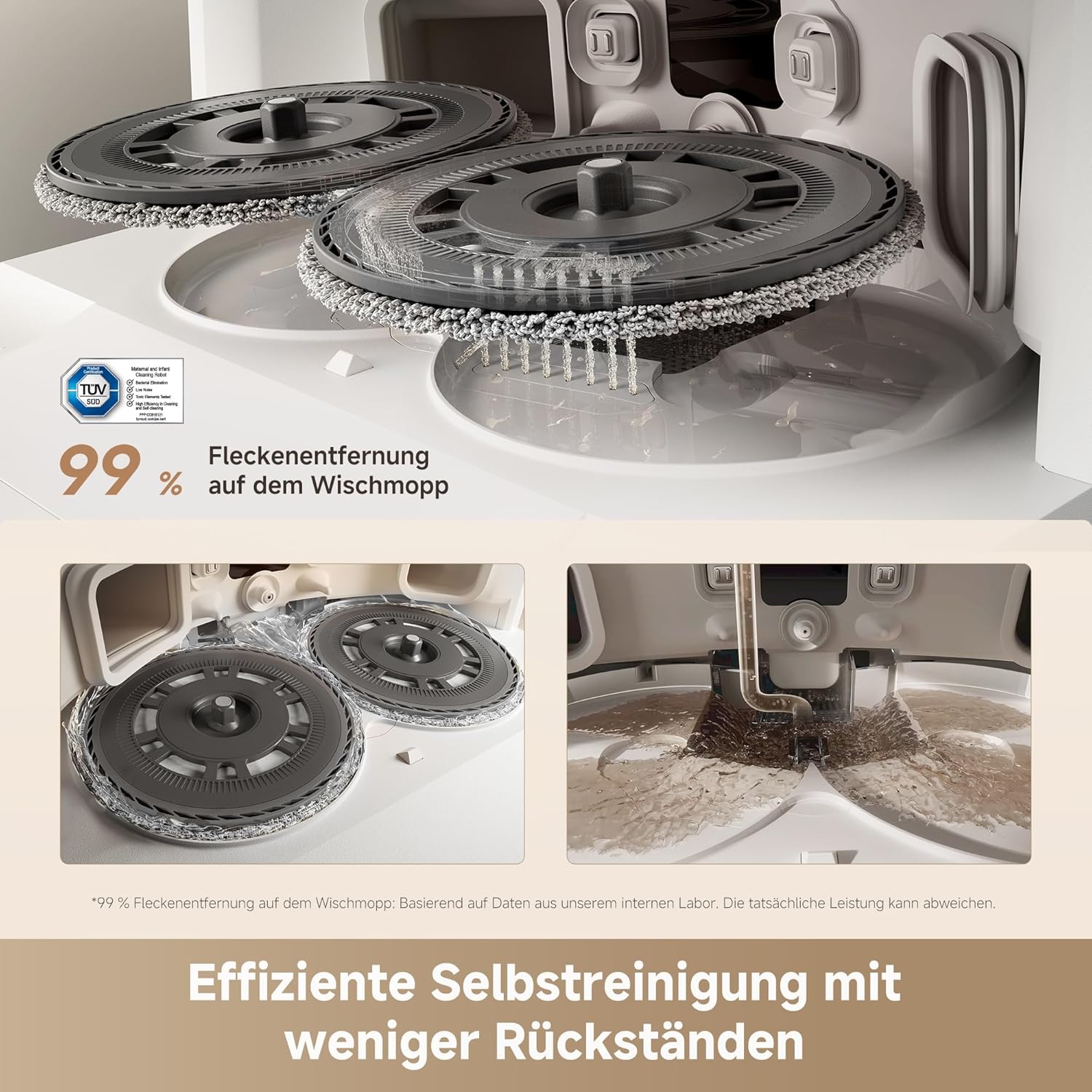DREAME L10s Ultra Gen 3 Kit Saugroboter mit Wischfunktion mit einer Saugkraft von 25.000 Pa, Seitenbürste und Mopp ausfahrbar, selbstreinigende All-in-One-Dockingstation, Steuerung per App und Sprache