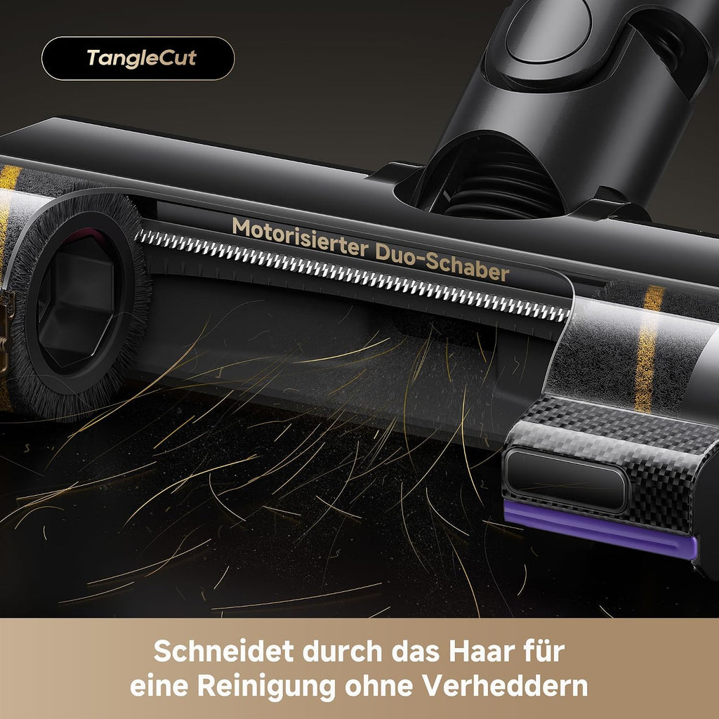 dreame V20 Pro-A Kabelloser Staubsauger, Kantenreinigung 0 mm, ohne Verheddern, für Hartböden und Teppiche, 24.000PA / 210 AW, 90 Min. maximale Laufzeit, Filterung 99,99%, entfernt Tierhaare